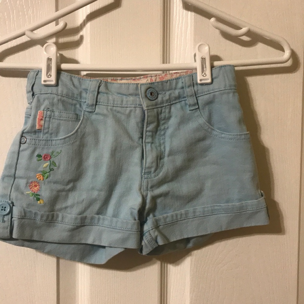 Kids light blue denim shorts